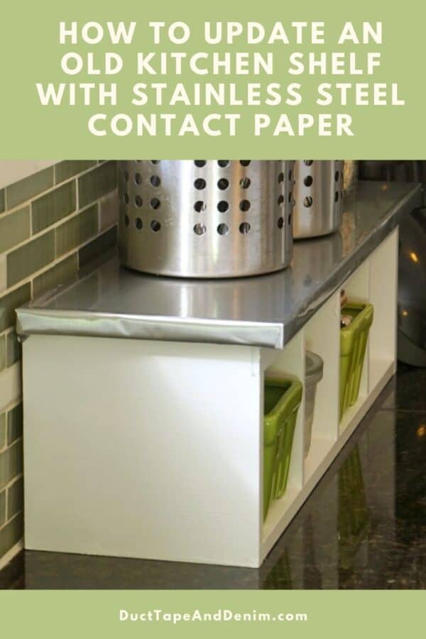 How to Update an Old Kitchen Shelf with Contact Paper